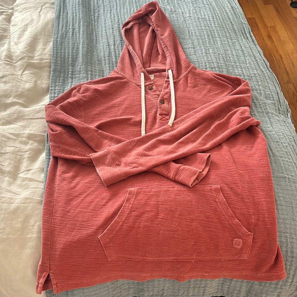 Marine layer hoodie in “Baked Apple”
